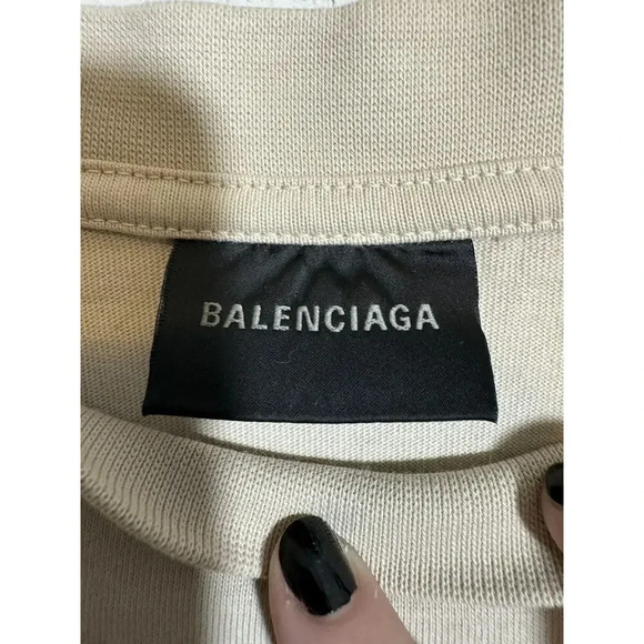 Balenciaga Campaign Logo Embroidered T-shirt - Picture 5 of 14